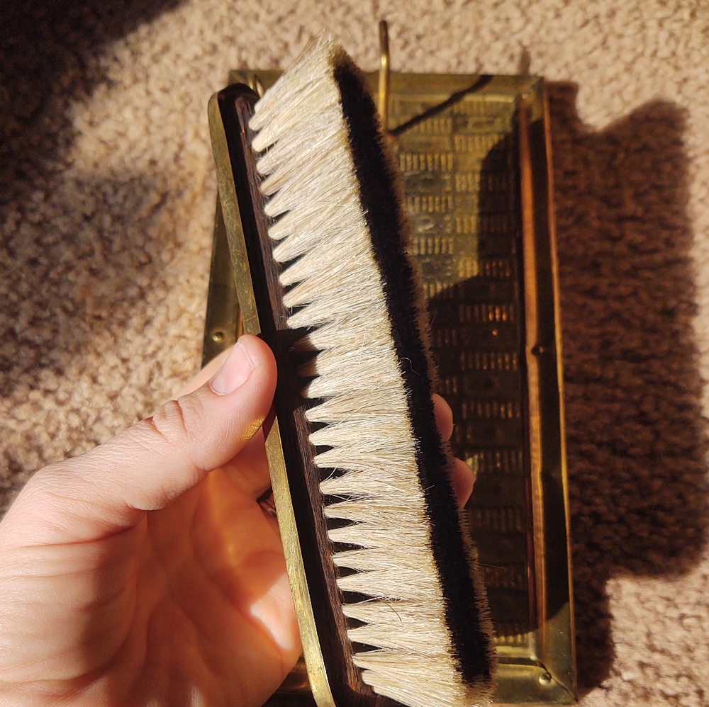 AntiqueVintage brass boot shine brush wall hanging - Picture 3 of 10